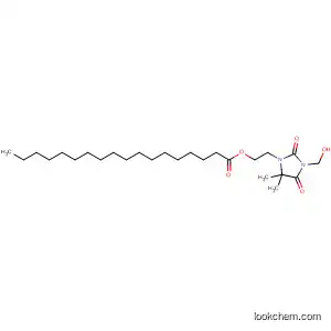 Molecular Structure of 142826-85-5 (Octadecanoic acid,
2-[3-(hydroxymethyl)-5,5-dimethyl-2,4-dioxo-1-imidazolidinyl]ethyl ester)