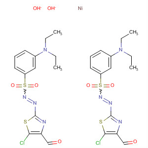 Molecular Structure of 142904-71-0 (Nickel,
bis[2-[(5-chloro-4-formyl-2-thiazolyl)azo]-5-(diethylamino)benzenesulfon
ato]-)