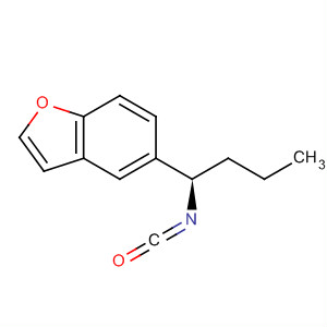 Molecular Structure of 142935-33-9 (Benzofuran, 5-(1-isocyanatobutyl)-, (R)-)