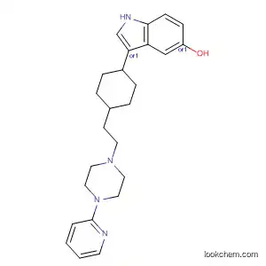 Molecular Structure of 143165-26-8 (1H-Indol-5-ol, 3-[4-[2-[4-(2-pyridinyl)-1-piperazinyl]ethyl]cyclohexyl]-,
trans-)