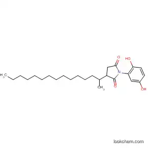 Molecular Structure of 143184-29-6 (2,5-Pyrrolidinedione, 1-(2,5-dihydroxyphenyl)-3-sec-pentadecyl-)