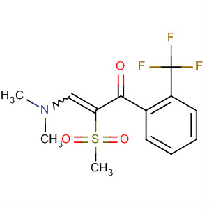 Molecular Structure of 143265-44-5 (2-Propen-1-one,
3-(dimethylamino)-2-(methylsulfonyl)-1-[2-(trifluoromethyl)phenyl]-)