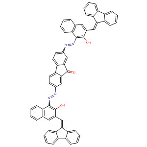 Molecular Structure of 143284-07-5 (9H-Fluoren-9-one,
2,7-bis[[3-(9H-fluoren-9-ylidenemethyl)-2-hydroxy-1-naphthalenyl]azo]-)