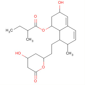 Molecular Structure of 143289-89-8 (Butanoic acid, 2-methyl-,
1,2,3,7,8,8a-hexahydro-3-hydroxy-7-methyl-8-[2-(tetrahydro-4-hydroxy-6
-oxo-2H-pyran-2-yl)ethyl]-1-naphthalenyl ester)