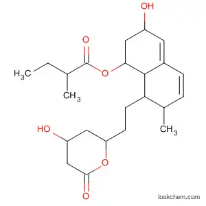 Molecular Structure of 143289-89-8 (Butanoic acid, 2-methyl-,
1,2,3,7,8,8a-hexahydro-3-hydroxy-7-methyl-8-[2-(tetrahydro-4-hydroxy-6
-oxo-2H-pyran-2-yl)ethyl]-1-naphthalenyl ester)