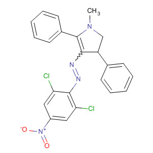 Molecular Structure of 143452-10-2 (1H-Pyrrole,
4-[(2,6-dichloro-4-nitrophenyl)azo]-2,3-dihydro-1-methyl-3,5-diphenyl-)