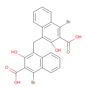 Molecular Structure of 143558-73-0 (2-Naphthalenecarboxylic acid, 4,4'-methylenebis[bromo-3-hydroxy-)