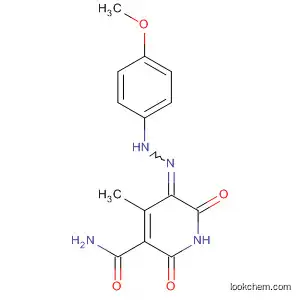Molecular Structure of 143705-10-6 (3-Pyridinecarboxamide,
1,2,5,6-tetrahydro-5-[(4-methoxyphenyl)hydrazono]-4-methyl-2,6-dioxo-)