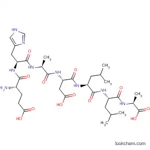 Molecular Structure of 143706-58-5 (L-Alanine,
N-[N-[N-[N-[N-(N-L-a-glutamyl-L-histidyl)-L-alanyl]-L-a-aspartyl]-L-leucyl]-
L-leucyl]-)