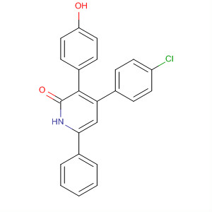 Molecular Structure of 143726-10-7 (2(1H)-Pyridinone, 4-(4-chlorophenyl)-3-(4-hydroxyphenyl)-6-phenyl-)