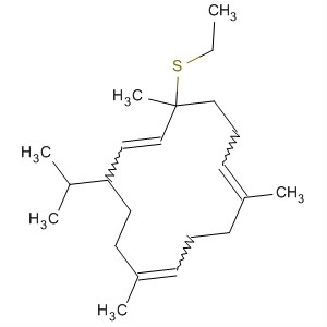 Molecular Structure of 143726-11-8 (1,5,10-Cyclotetradecatriene,
9-(ethylthio)-1,5,9-trimethyl-12-(1-methylethyl)-)