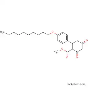 Molecular Structure of 144154-52-9 (Cyclohexanecarboxylic acid, 2-[4-(decyloxy)phenyl]-4,6-dioxo-, methyl
ester)