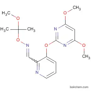 Molecular Structure of 144264-01-7 (2-Pyridinecarboxaldehyde, 3-[(4,6-dimethoxy-2-pyrimidinyl)oxy]-,
O-(1-methoxy-1-methylethyl)oxime)