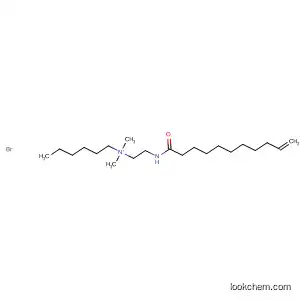 Molecular Structure of 144279-50-5 (1-Hexanaminium,
N,N-dimethyl-N-[2-[(1-oxo-10-undecenyl)amino]ethyl]-, bromide)