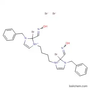 Molecular Structure of 144310-49-6 (1H-Imidazolium,
1,1'-(1,4-butanediyl)bis[2-[(hydroxyimino)methyl]-3-(phenylmethyl)-,
dibromide)