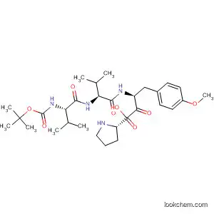 Molecular Structure of 144313-56-4 (L-Proline,
1-[N-[N-[N-[(1,1-dimethylethoxy)carbonyl]-L-valyl]-L-valyl]-L-tyrosyl]-,
methyl ester)