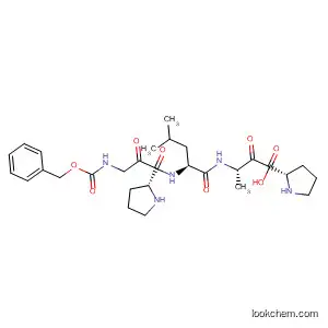 Molecular Structure of 2646-60-8 (L-Proline,
1-[N-[N-[1-[N-[(phenylmethoxy)carbonyl]glycyl]-L-prolyl]-L-leucyl]-L-alanyl]
-)