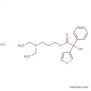 Molecular Structure of 3216-38-4 (3-Thiopheneacetic acid, a-hydroxy-a-phenyl-, 3-(diethylamino)propyl
ester, hydrochloride)