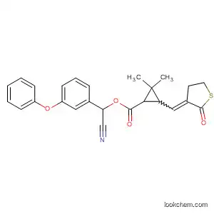 Molecular Structure of 78144-63-5 (Cyclopropanecarboxylic acid,
3-[(dihydro-2-oxo-3(2H)-thienylidene)methyl]-2,2-dimethyl-,
cyano(3-phenoxyphenyl)methyl ester)