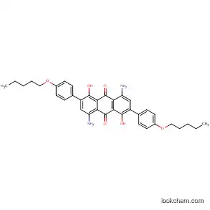 Molecular Structure of 78526-77-9 (9,10-Anthracenedione,
4,8-diamino-1,5-dihydroxy-2,6-bis[4-(pentyloxy)phenyl]-)