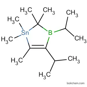 Molecular Structure of 101830-36-8 (1H-1,3-Stannaborole,
2,3-dihydro-1,1,2,2,5-pentamethyl-3,4-bis(1-methylethyl)-)