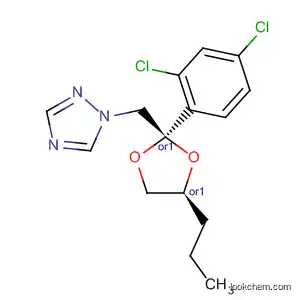 Molecular Structure of 112721-87-6 (1H-1,2,4-Triazole,
1-[[(2R,4S)-2-(2,4-dichlorophenyl)-4-propyl-1,3-dioxolan-2-yl]methyl]-,
rel-)