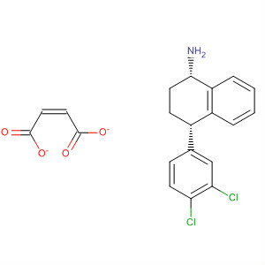 Molecular Structure of 122873-19-2 (1-Naphthalenamine, 4-(3,4-dichlorophenyl)-1,2,3,4-tetrahydro-,
(1S,4S)-, (2Z)-2-butenedioate (1:1))