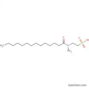Molecular Structure of 124946-79-8 (Ethanesulfonic acid, 2-[methyl(1-oxotetradecyl)amino]-)