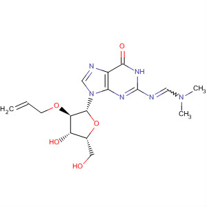 Molecular Structure of 133766-21-9 (Guanosine, N-[(dimethylamino)methylene]-2'-O-2-propenyl-)