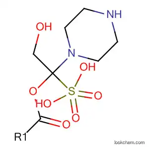 Molecular Structure of 156699-62-6 (1-Piperazineethanol, hydrogen sulfate (ester), sulfate (salt))