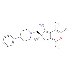 5-Benzofuranamine, 2,3-dihydro-2,4,6,7-tetramethyl-2-[(4-phenyl-1-piperidinyl)methyl]-, (2S)-