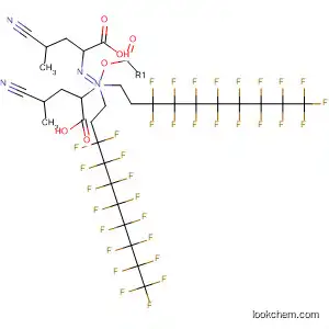 Molecular Structure of 156913-94-9 (Pentanoic acid, 4,4'-azobis[4-cyano-,
bis(3,3,4,4,5,5,6,6,7,7,8,8,9,9,10,10,10-heptadecafluorodecyl) ester)
