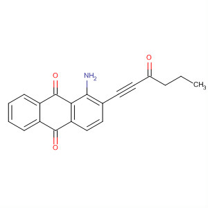 Molecular Structure of 159971-58-1 (9,10-Anthracenedione, 1-amino-2-(3-oxo-1-hexynyl)-)