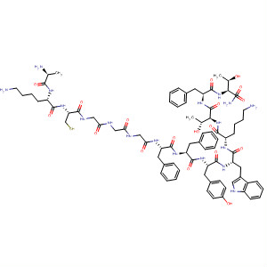 Molecular Structure of 161889-45-8 (L-Threoninamide,
L-alanyl-L-lysyl-L-cysteinylglycylglycylglycyl-D-phenylalanyl-L-phenylalanyl-L
-tyrosyl-D-tryptophyl-L-lysyl-L-threonyl-L-phenylalanyl-)