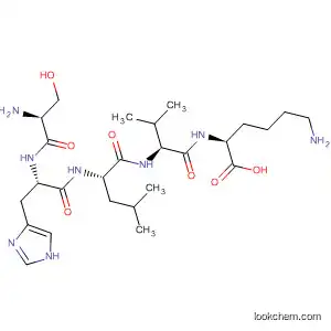 Molecular Structure of 163133-44-6 (L-Lysine, L-seryl-L-histidyl-L-leucyl-L-valyl-)