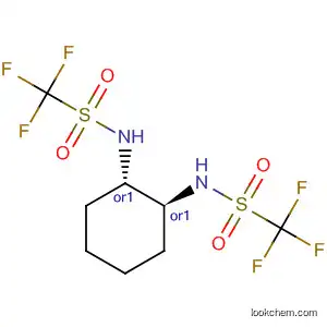 Molecular Structure of 164321-91-9 (Methanesulfonamide, N,N'-1,2-cyclohexanediylbis[1,1,1-trifluoro-,
trans-)