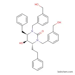 Molecular Structure of 167824-17-1 (2(1H)-Pyrimidinone,
tetrahydro-5-hydroxy-1,3-bis[[3-(hydroxymethyl)phenyl]methyl]-4-(2-phen
ylethyl)-6-(phenylmethyl)-, (4R,5R,6R)-)