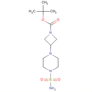 Molecular Structure of 178312-20-4 (1-Azetidinecarboxylic acid, 3-[4-(aminosulfonyl)-1-piperazinyl]-,
1,1-dimethylethyl ester)