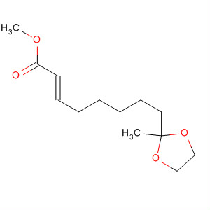 Molecular Structure of 182245-24-5 (2-Octenoic acid, 8-(2-methyl-1,3-dioxolan-2-yl)-, methyl ester, (E)-)