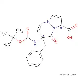 Molecular Structure of 183442-76-4 (1H-Pyrazolo[1,2-a]pyridazine-1-carboxylic acid,
7-[[(1,1-dimethylethoxy)carbonyl]amino]hexahydro-8-oxo-7-(phenylmeth
yl)-, (1R,7R)-rel-)