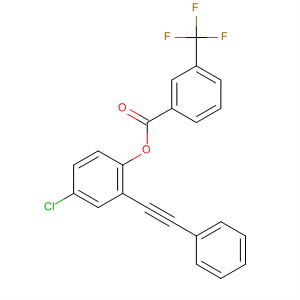 Benzoic acid, 3-(trifluoromethyl)-, 4-chloro-2-(phenylethynyl)phenyl ester