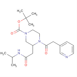 Molecular Structure of 183591-59-5 (1-Piperazinecarboxylic acid,
3-[2-[(1-methylethyl)amino]-2-oxoethyl]-4-(3-pyridinylacetyl)-,
1,1-dimethylethyl ester)