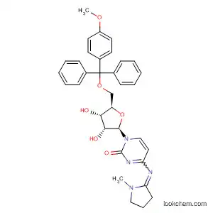 Molecular Structure of 183593-24-0 (Cytidine,
5'-O-[(4-methoxyphenyl)diphenylmethyl]-N-(1-methyl-2-pyrrolidinylidene)
-)