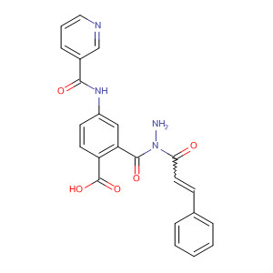 Benzoic acid, 4-[(3-pyridinylcarbonyl)amino]-, 2-(1-oxo-3-phenyl-2-propenyl)hydrazide