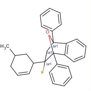 Molecular Structure of 183627-10-3 (1,4-Epoxynaphthalene,
2-fluoro-1,2,3,4-tetrahydro-2-(3-methylphenyl)-1,4-diphenyl-,
(1R,2S,4S)-rel-)