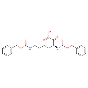 Molecular Structure of 183660-45-9 (Heptanoic acid, 2-oxo-3,7-bis[[(phenylmethoxy)carbonyl]amino]-, (S)-)