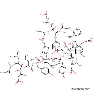 Molecular Structure of 183675-65-2 (L-Cysteine,
L-cysteinyl-L-a-aspartyl-L-leucyl-L-isoleucyl-L-tyrosyl-L-tyrosyl-L-a-aspartyl
-L-tyrosyl-L-a-glutamyl-L-a-glutamyl-L-a-aspartyl-L-tyrosyl-L-tyrosyl-L-phen
ylalanyl-L-a-aspartyl-L-tyrosyl-)