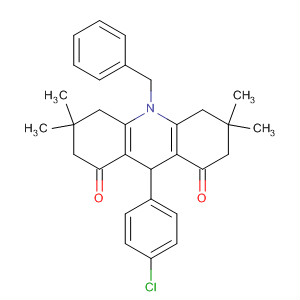 1,8(2H,5H)-Acridinedione, 9-(4-chlorophenyl)-3,4,6,7,9,10-hexahydro-3,3,6,6-tetramethyl-10-(phen ylmethyl)-