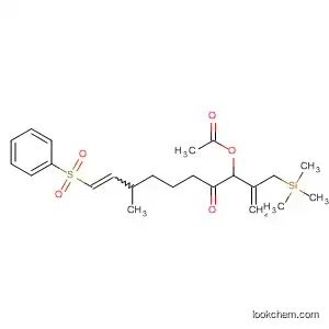 Molecular Structure of 183894-50-0 (1,9-Decadien-4-one,
3-(acetyloxy)-8-methyl-10-(phenylsulfonyl)-2-[(trimethylsilyl)methyl]-)