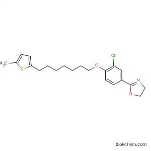 Molecular Structure of 183960-13-6 (Oxazole,
2-[3-chloro-4-[[7-(5-methyl-2-thienyl)heptyl]oxy]phenyl]-4,5-dihydro-)